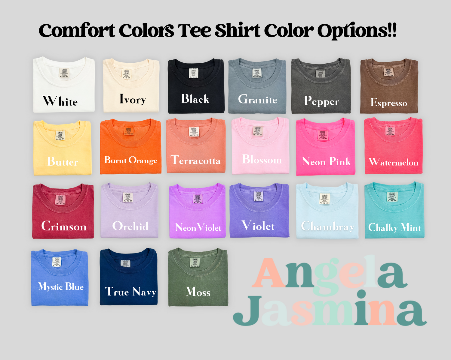 WHOLESALE Custom Print Comfort Colors Tee (6 Shirts)