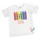 Kids Crayon Back To School Personalized Embroidered Shirt