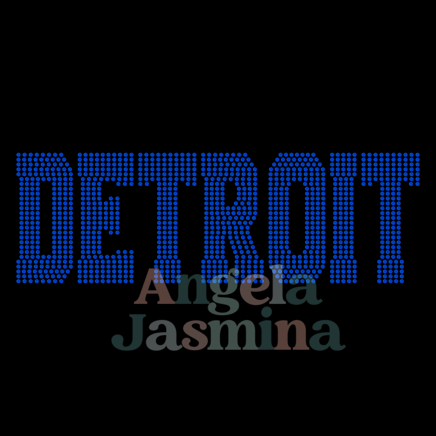 DETROIT Straight SINGLE Custom Color SPANGLE Transfer