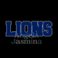 Lions Straight Outline SPANGLE Transfer