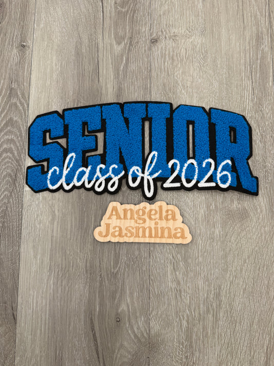 Blue Senior Chenille Patch