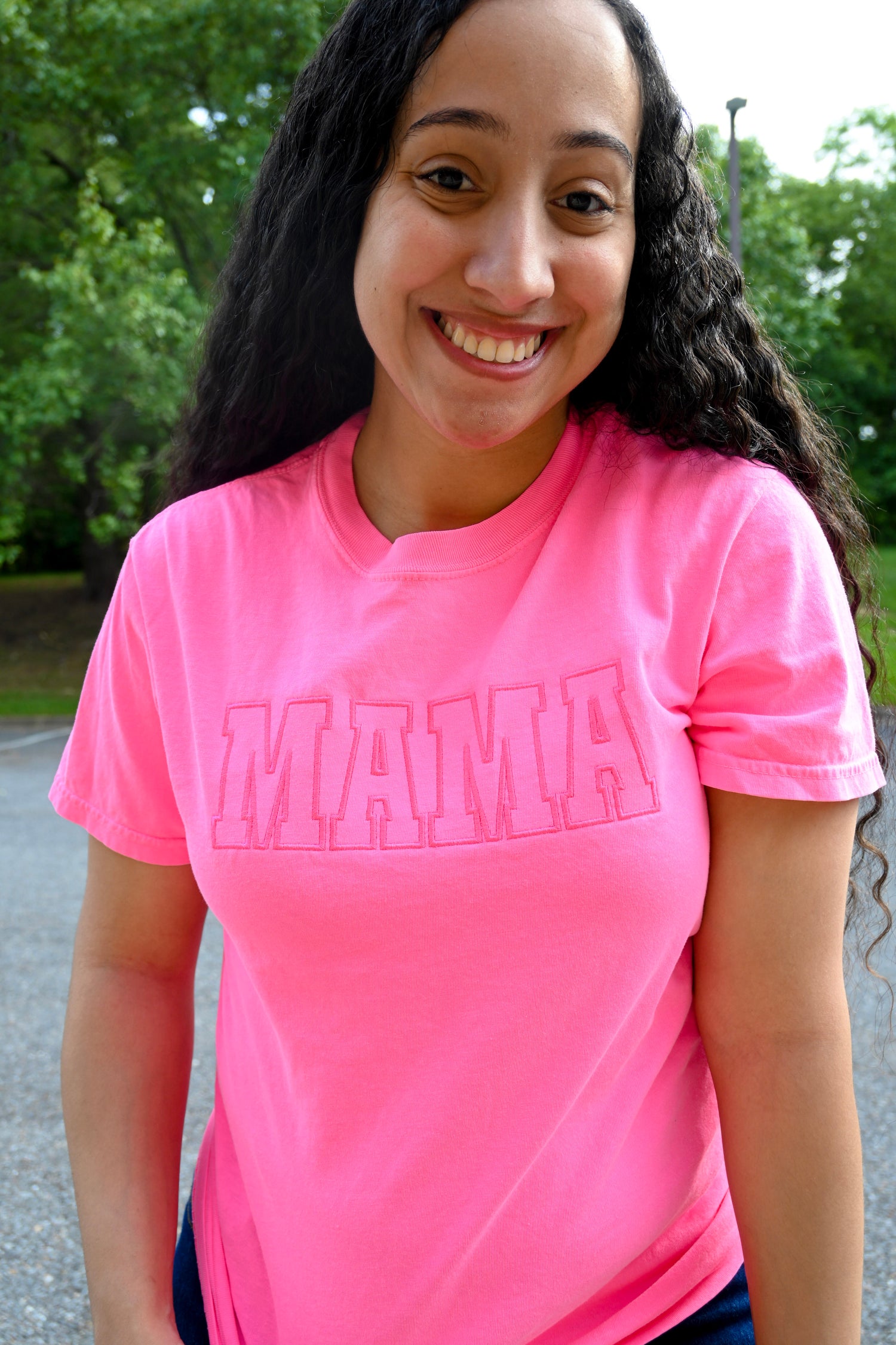 Neon Pink MAMA Tee
