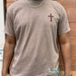 Puff Cross Embroidered Comfort Colors Tee
