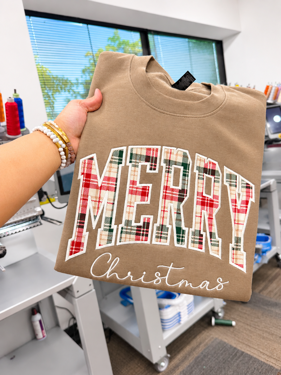 Merry Christmas Embroidered sweatshirt