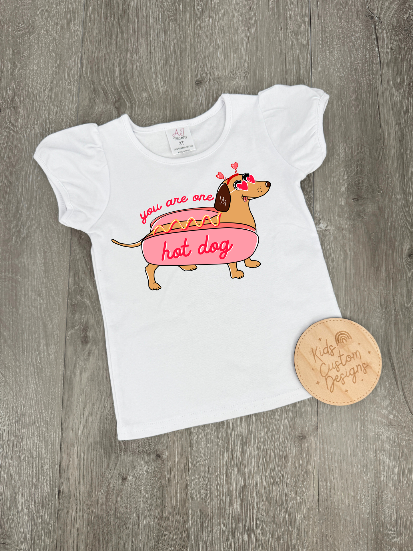 KIDS You're one hot dog Valentine DTF TRANSFER