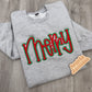 Merry Puff Embroidered Sweatshirt