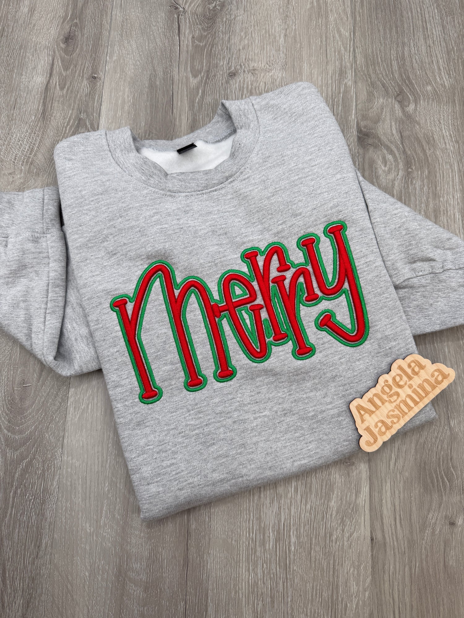 Merry Puff Embroidered Sweatshirt