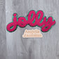 Jolly Pink Green Chenille Patch