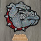 Bulldogs Red Collar Sequins Patch
