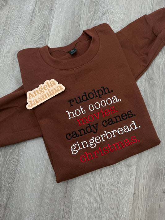 Christmas Vibes Embroidered sweatshirt