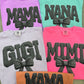 MAMA Faux Yarn Bow Comfort Colors Shirt