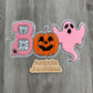 Boo Pumpkin Ghost Chenille Patch