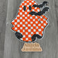 Checkered Ghost and Bats Sequins and Chenille Patch