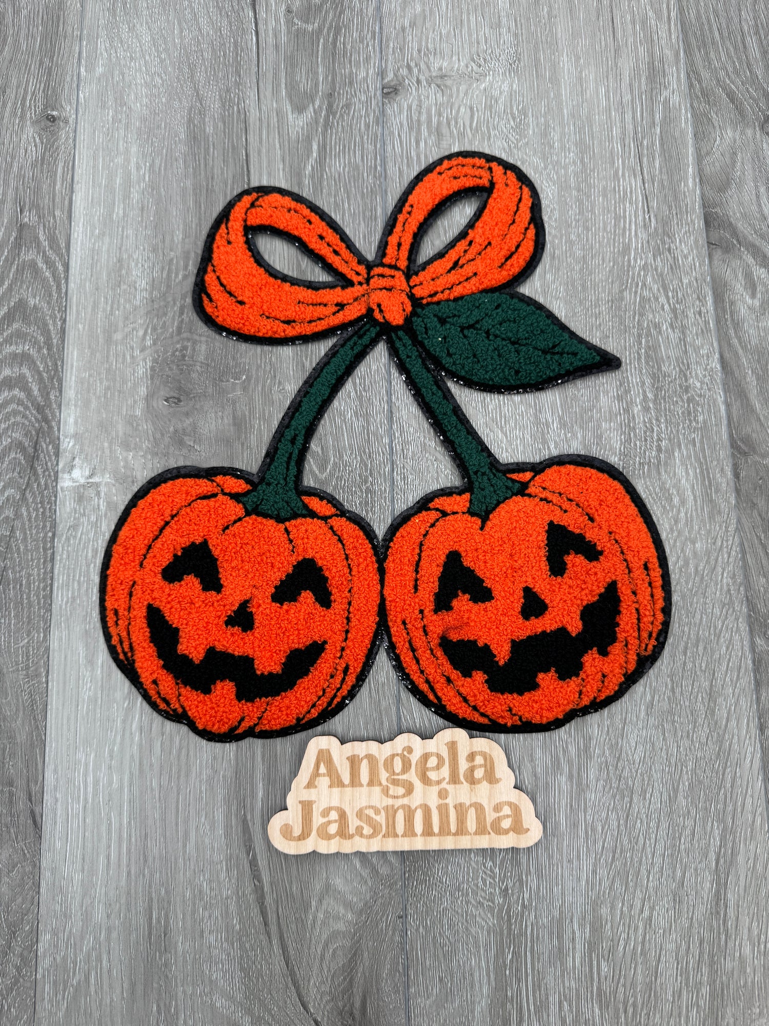 Pumpkin Cherry Bows Patch