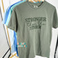 Moss Stronger Than The Storm Embroidered Short Sleeve Tee