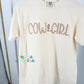 Cow Girl Embroidered Puff Comfort Colors Tee
