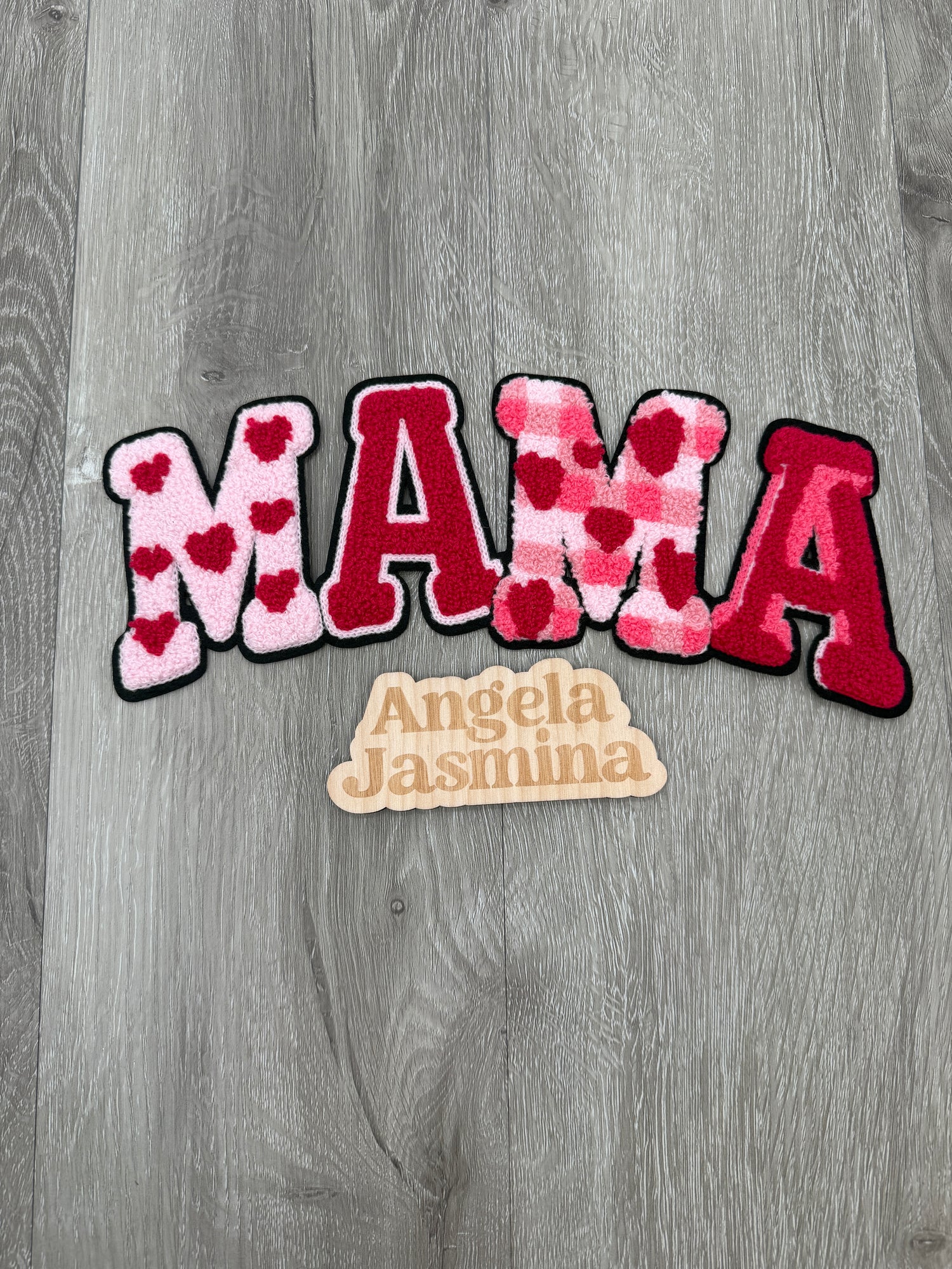 Mama Valentine Chenille Patch