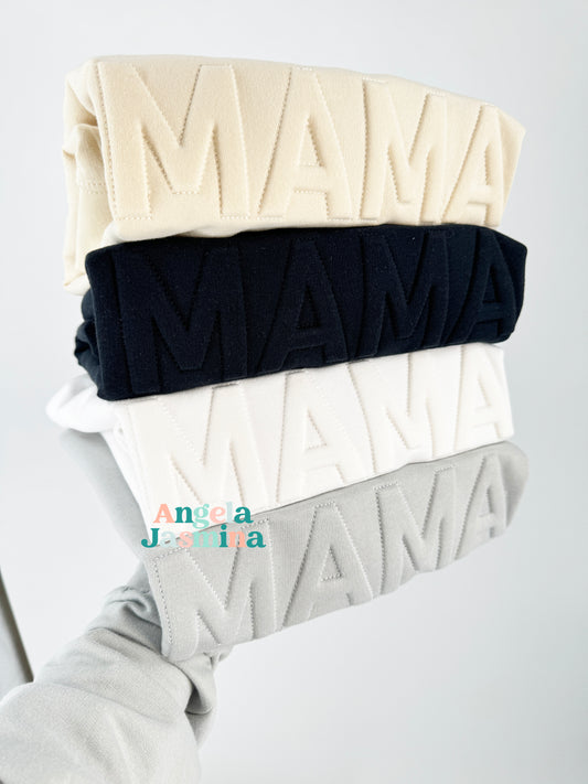 Embossed Mama Embroidered Sweatshirt