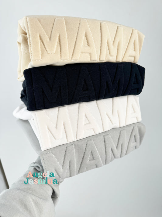 Mama Embossed Embroidered Sweatshirt