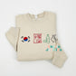 Korean Doodle Embroidered Sweatshirt