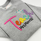 Personalized Teach 3D Puff Embroidered Sweatshirt