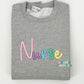 Nurse Embroidered 3d Puff Sweatshirt