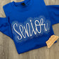 Custom Senior Embroidered & Bling Sweatshirt