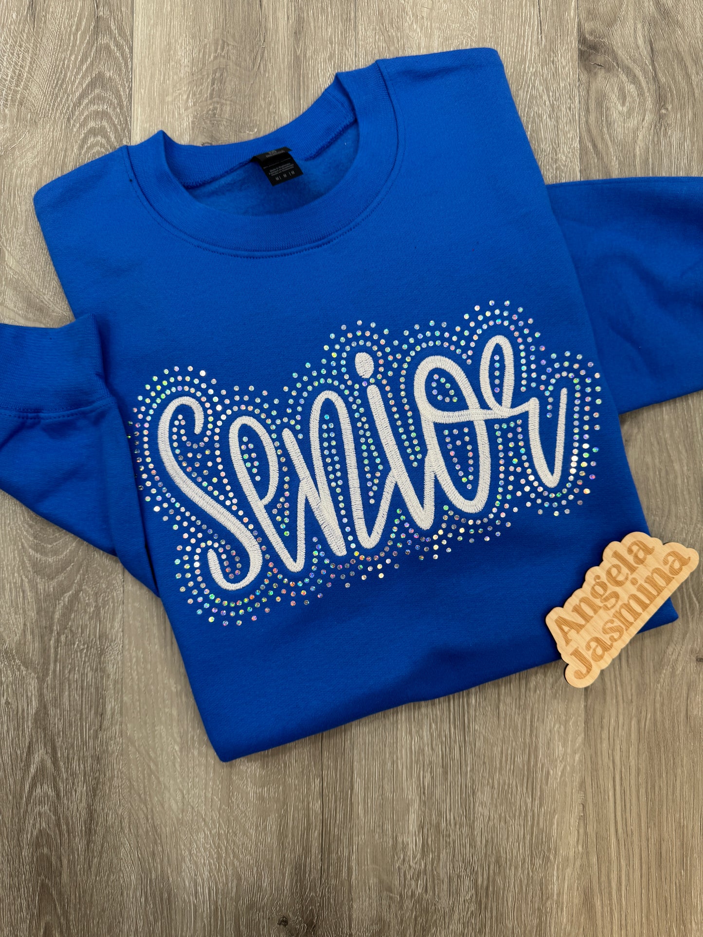 Custom Senior Embroidered & Bling Sweatshirt