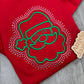 Santa Embroidered & Bling Sweatshirt