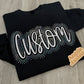 Custom Team Name  Embroidered & Bling Sweatshirt