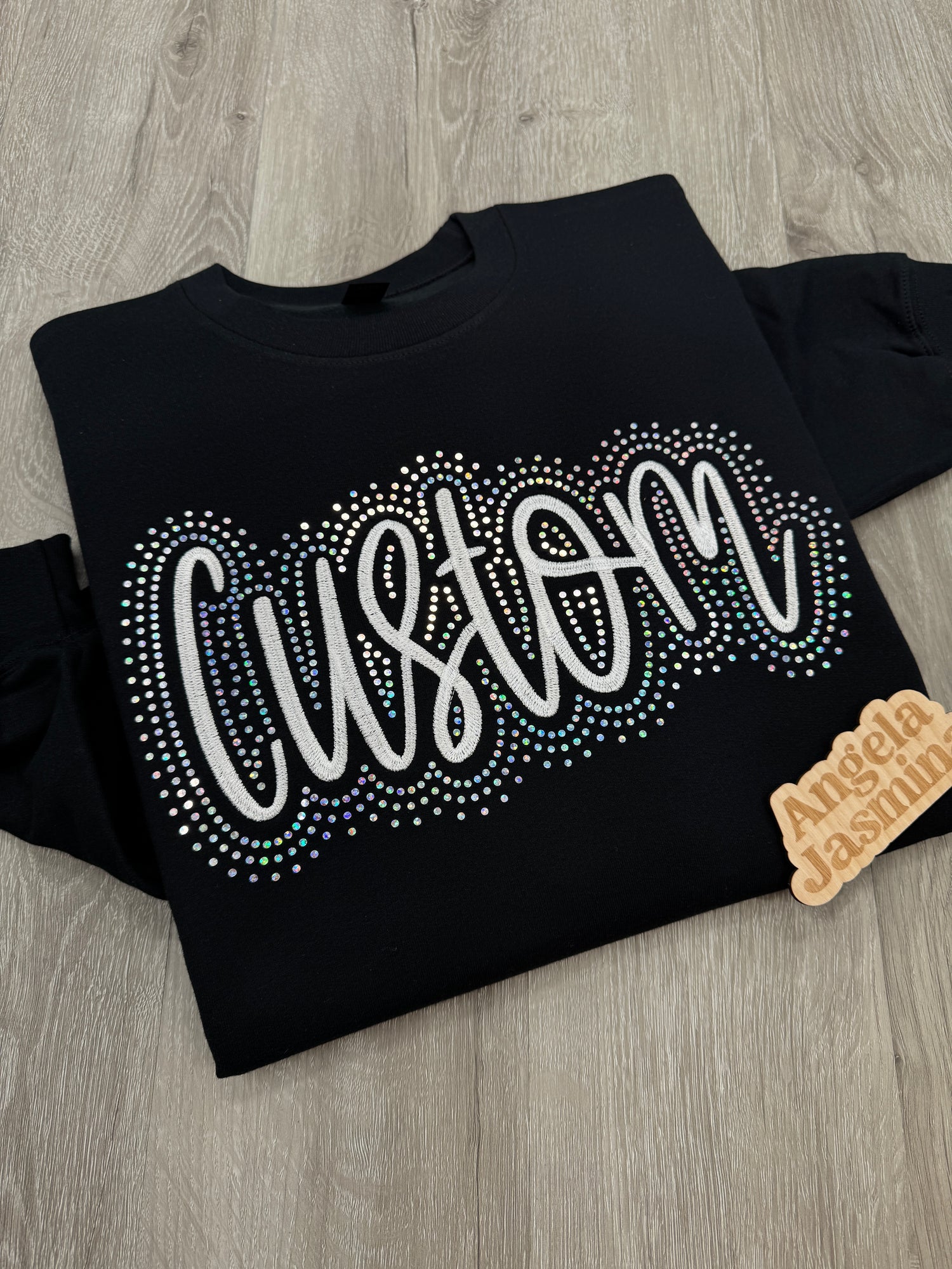 Custom Team Name  Embroidered & Bling Sweatshirt