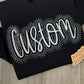 Custom Team Name  Embroidered & Bling Sweatshirt