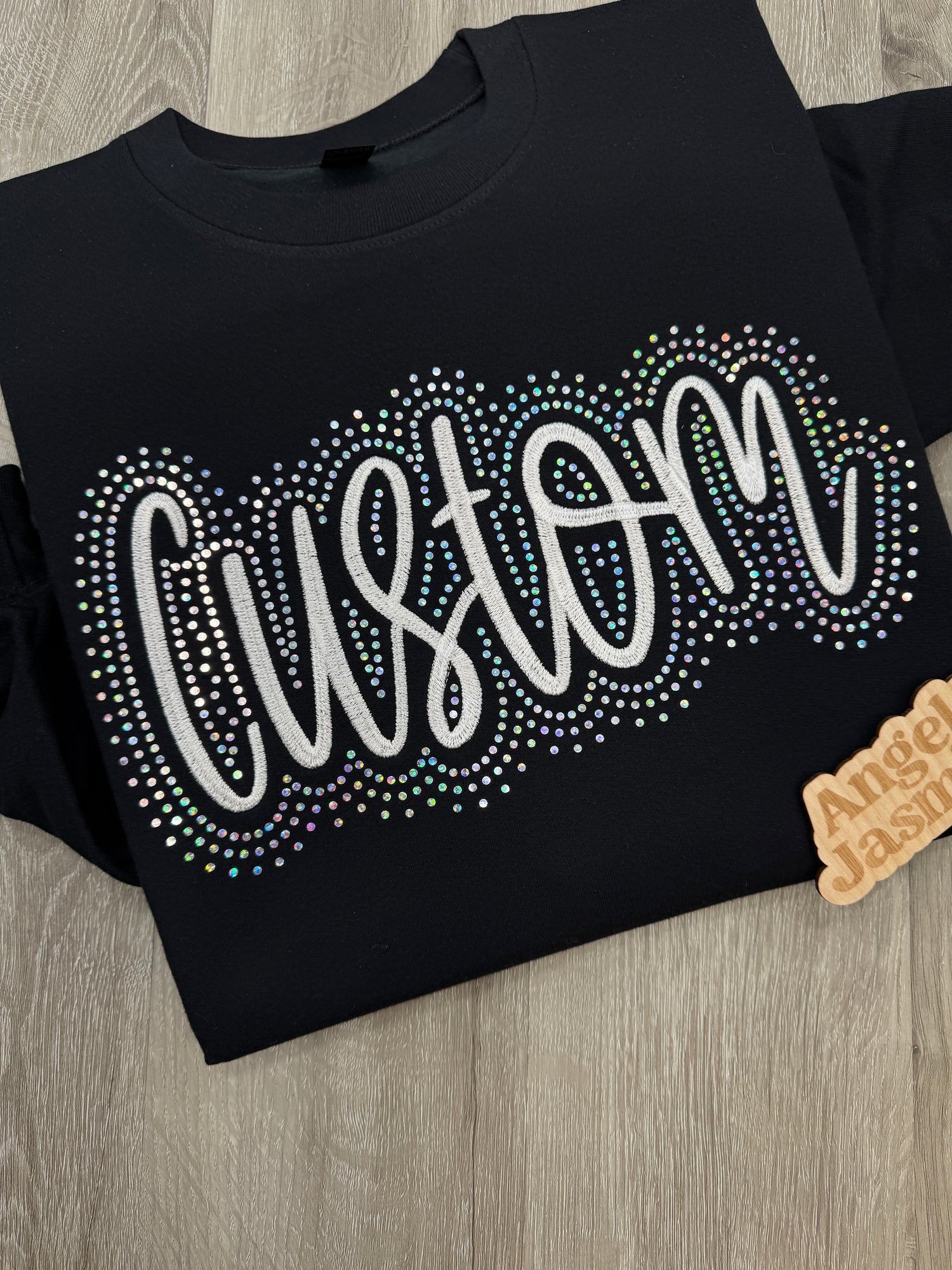 Custom Team Name  Embroidered & Bling Sweatshirt