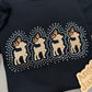 Reindeer Embroidered & Bling Sweatshirt