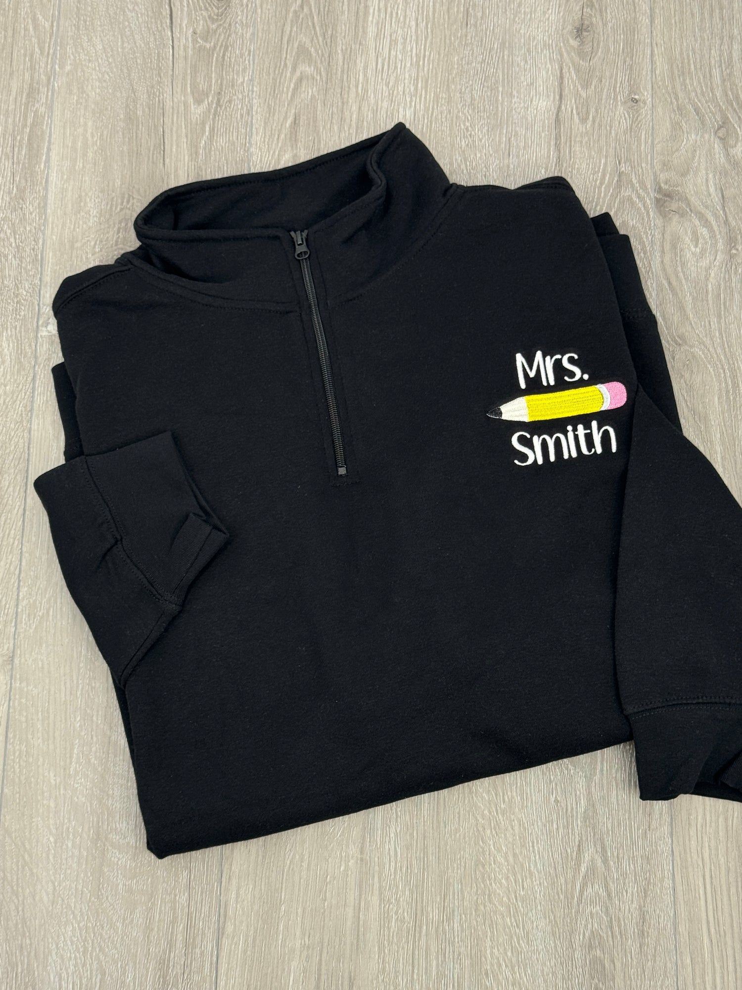 Teacher Personalized Quarterzip Sweatshirt