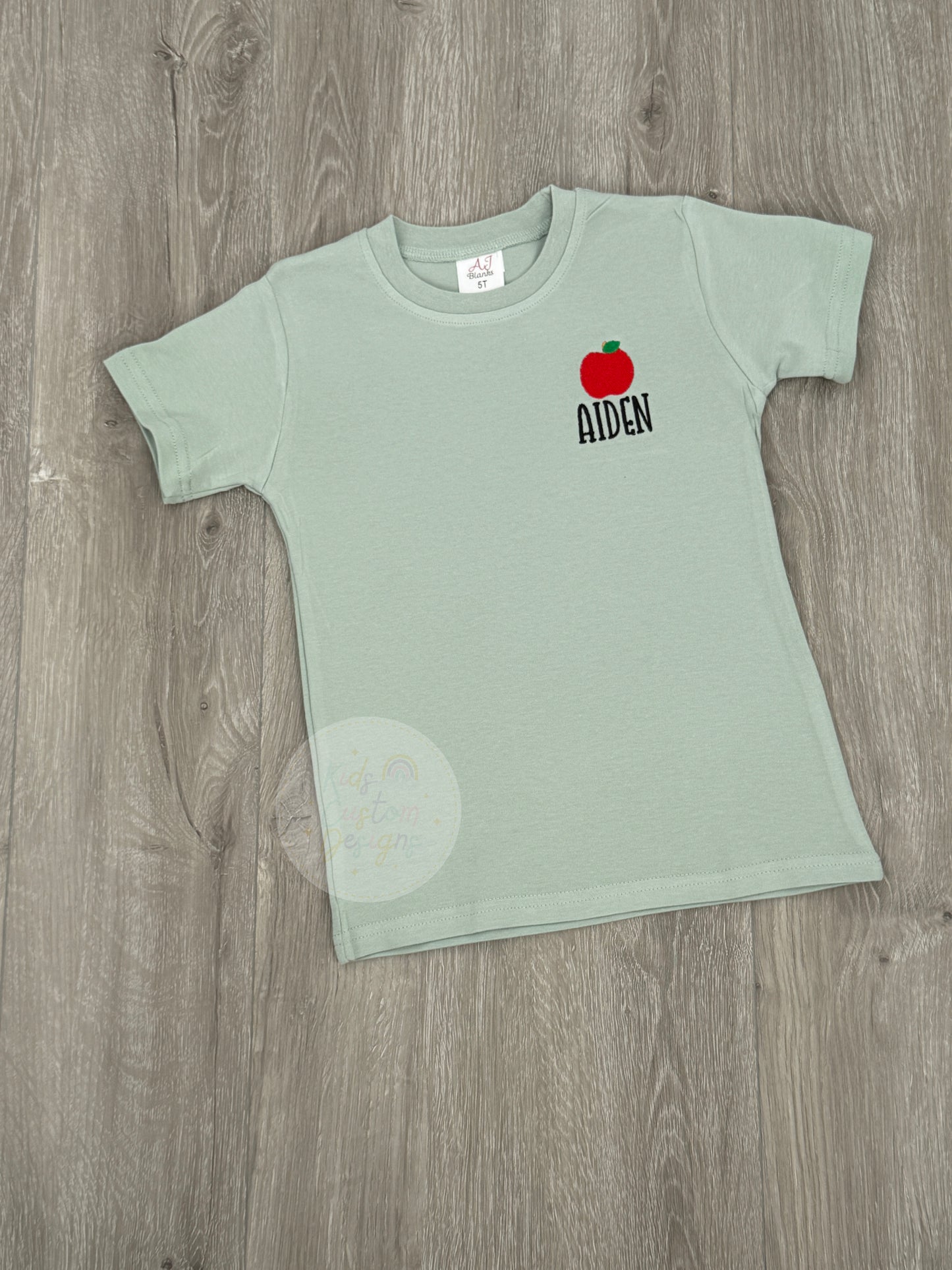 Apple Monogram Personalized Back To School Shirt