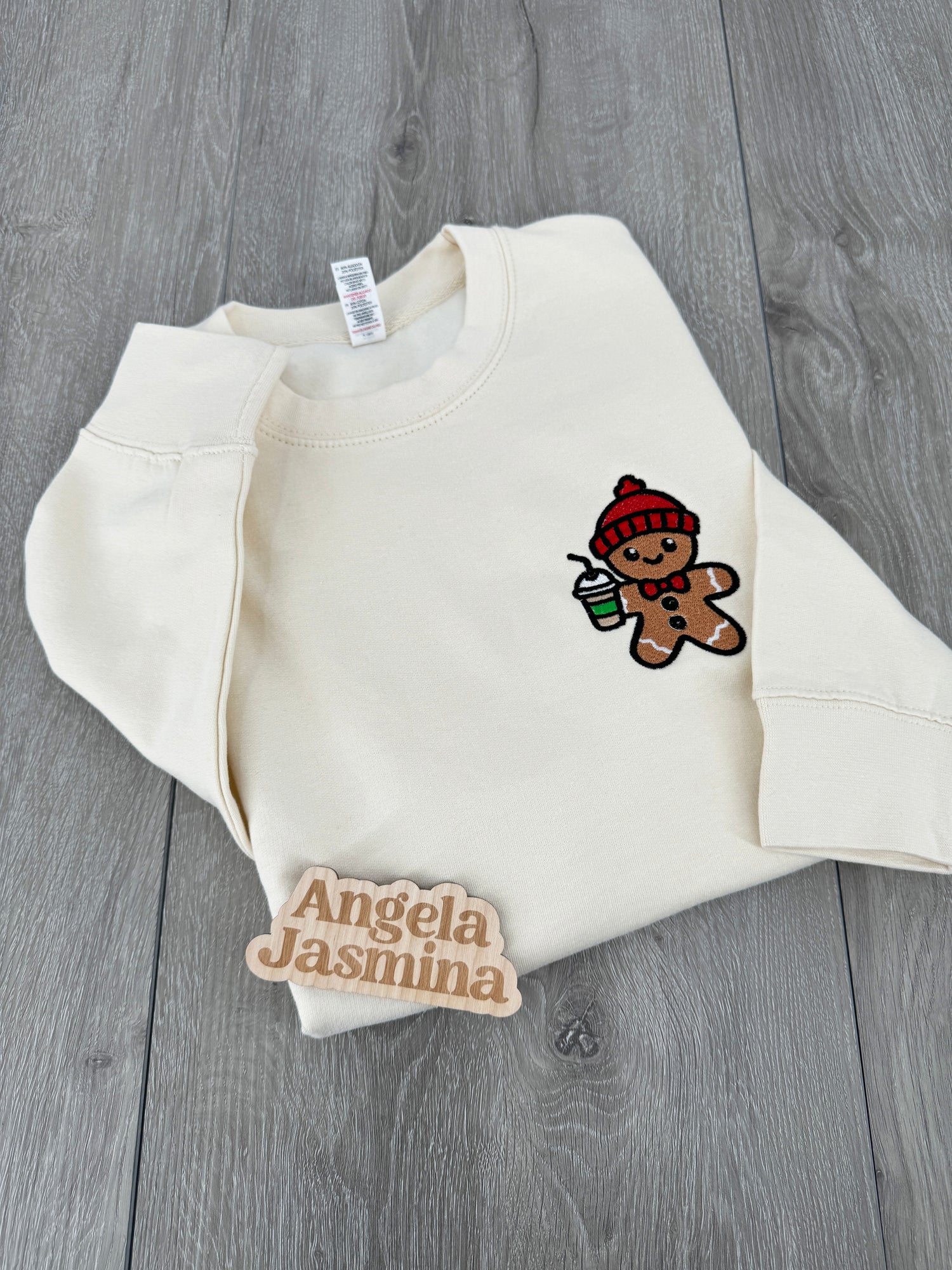 Coffee Gingerbread Embroidered sweatshirt
