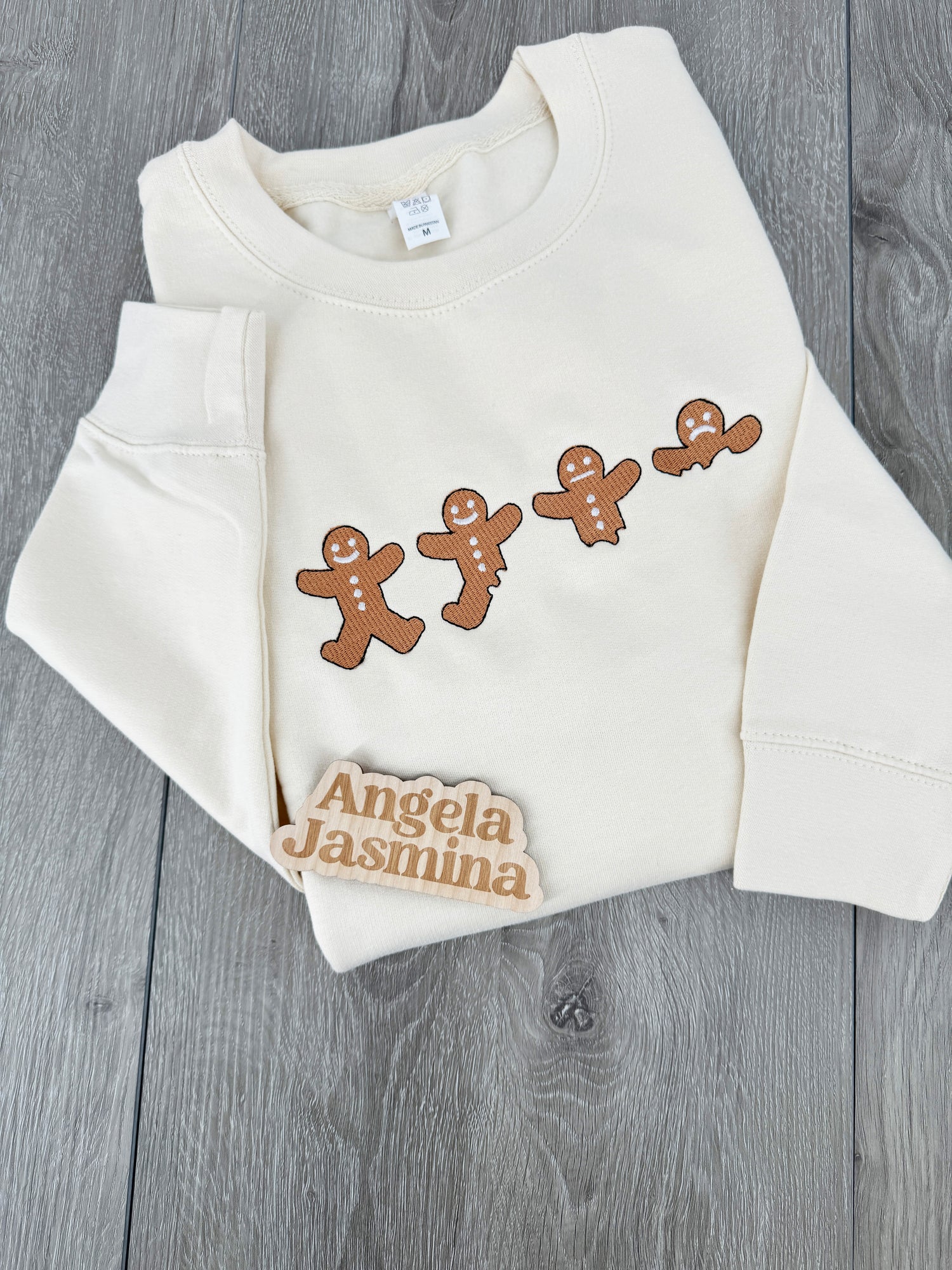 Eaten Gingerbread Embroidered Christmas sweatshirt