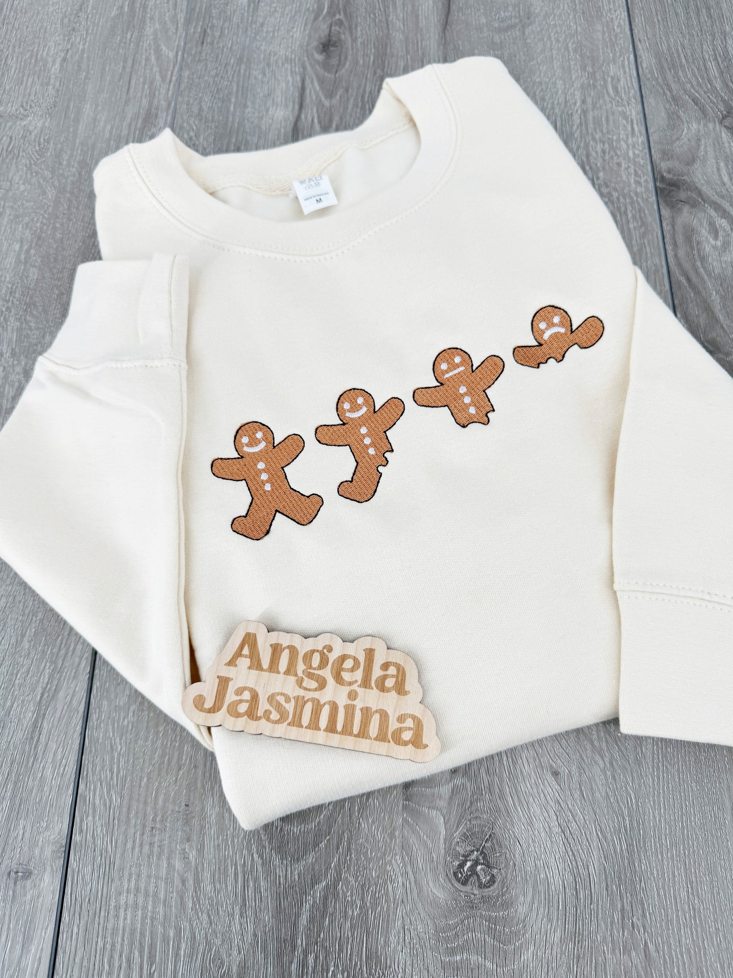 Eaten Gingerbread Embroidered Christmas sweatshirt