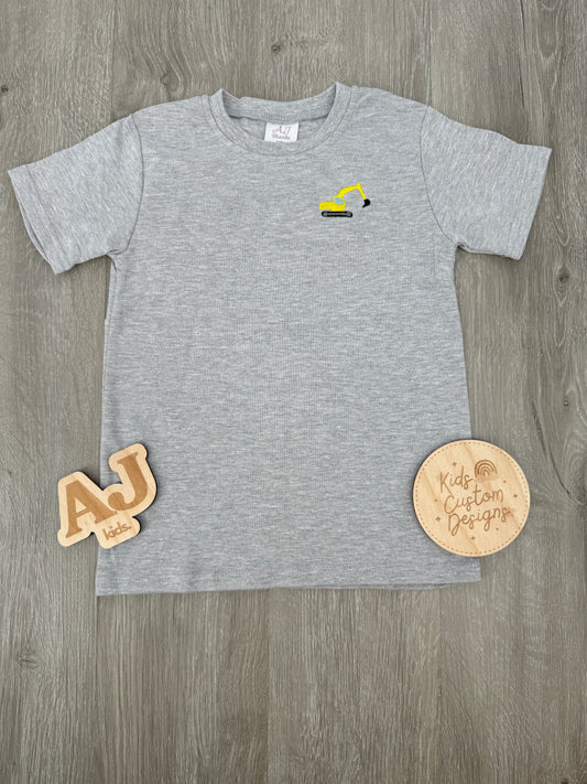 Unisex Embroidered Excavator Shirt