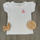 Girls Embroidered Princess Castle Shirt