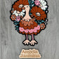 Floral Turkey Chenille Patch