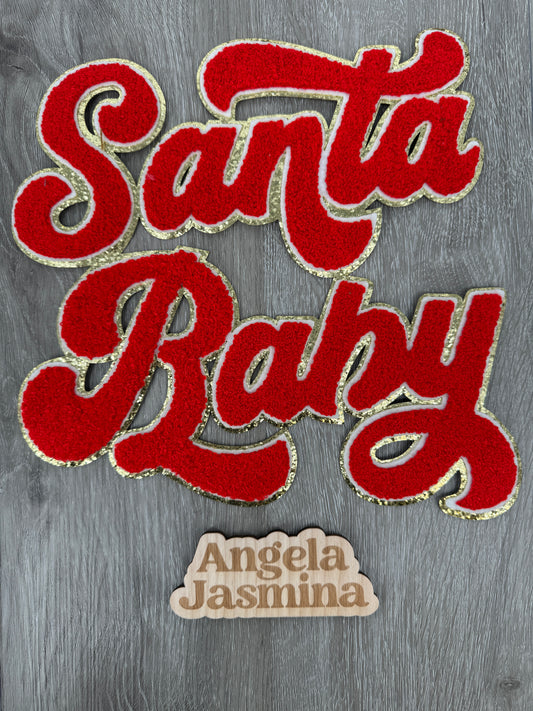 Red Santa Baby Chenille Patch