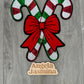 Candy Canes Bow Sequin and Chenille Patch