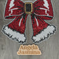 Santa Belt Bow Sequin Patch