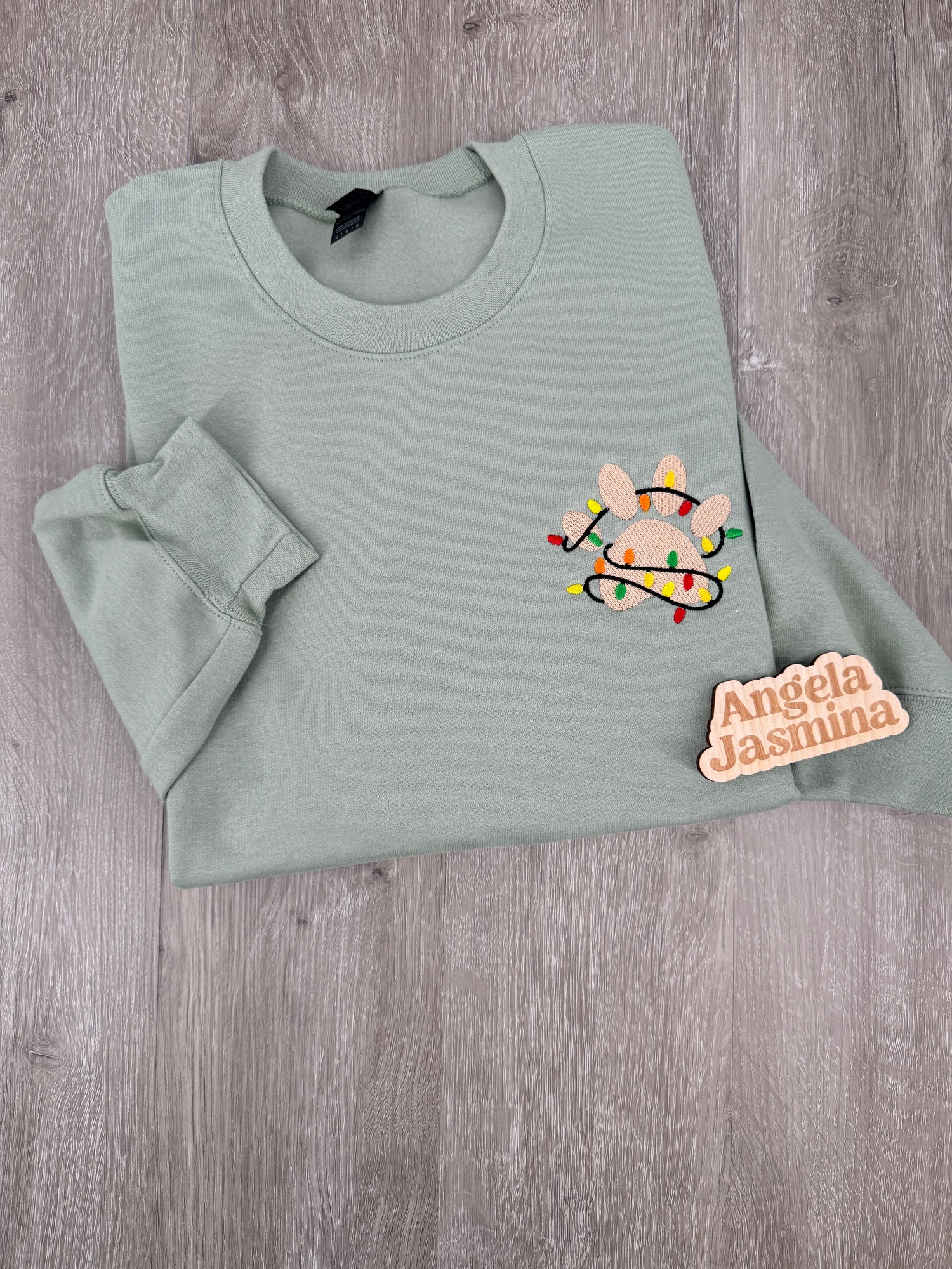 Christmas Paw Embroidered sweatshirt
