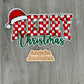 Merry Christmas Checkered Chenille Patch