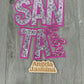 Magenta Silver Santa Baby Sequin Patch