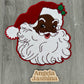 Black Red Santa Chenille Patch