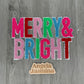 Merry and Bright Rainbow Chenille Patch